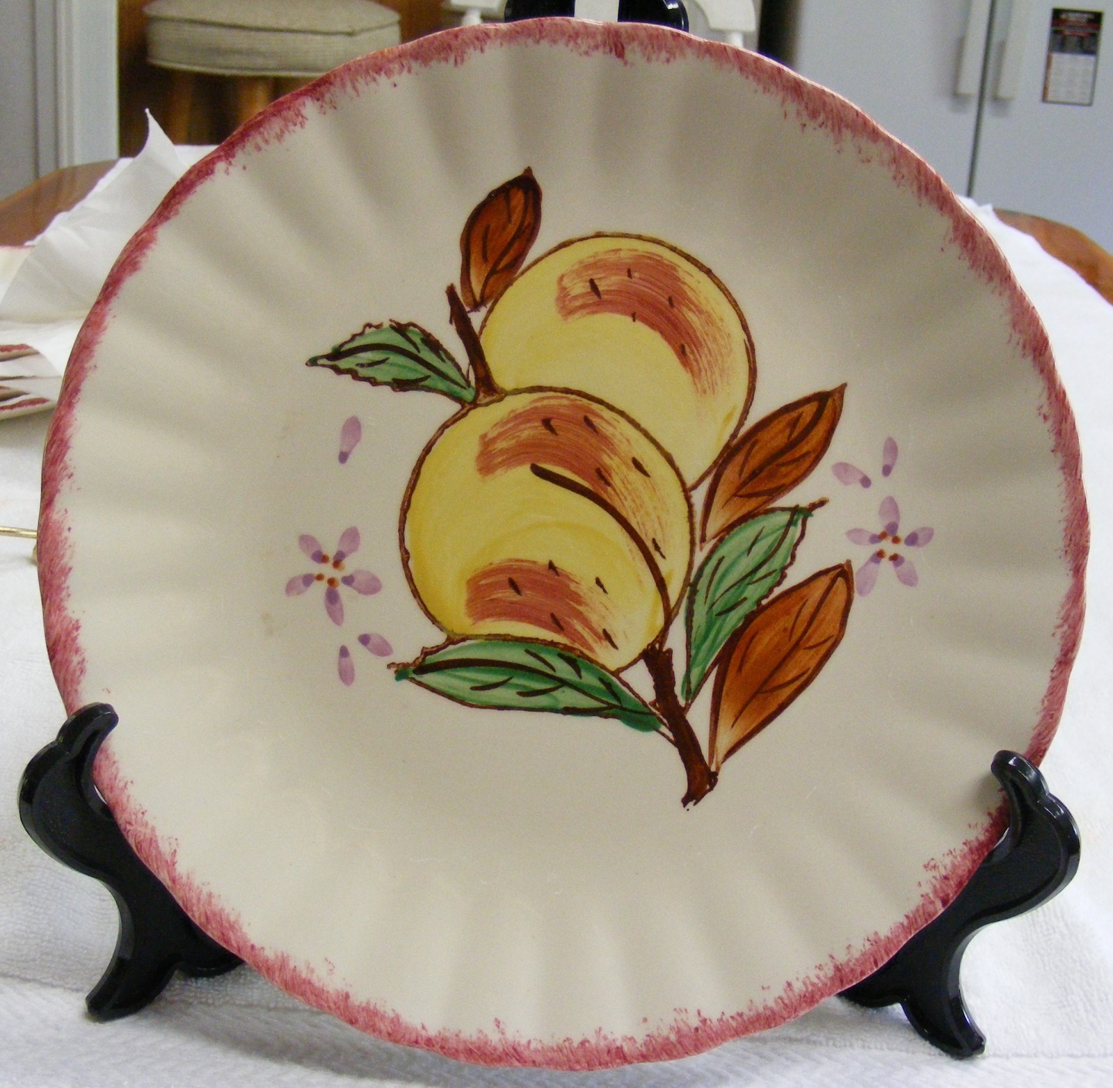 SOUTHERN POTTERIES/ BLUE RIDGE COUNTRY FAIR SALAD PLATE PEACHES