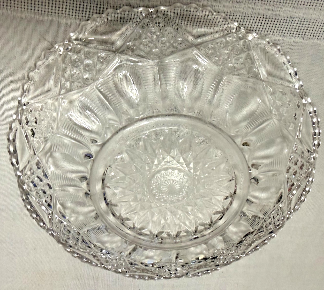 Tarentum Glass Co – Ladders and Diamonds 9” Plate Circa 1903 EAPG