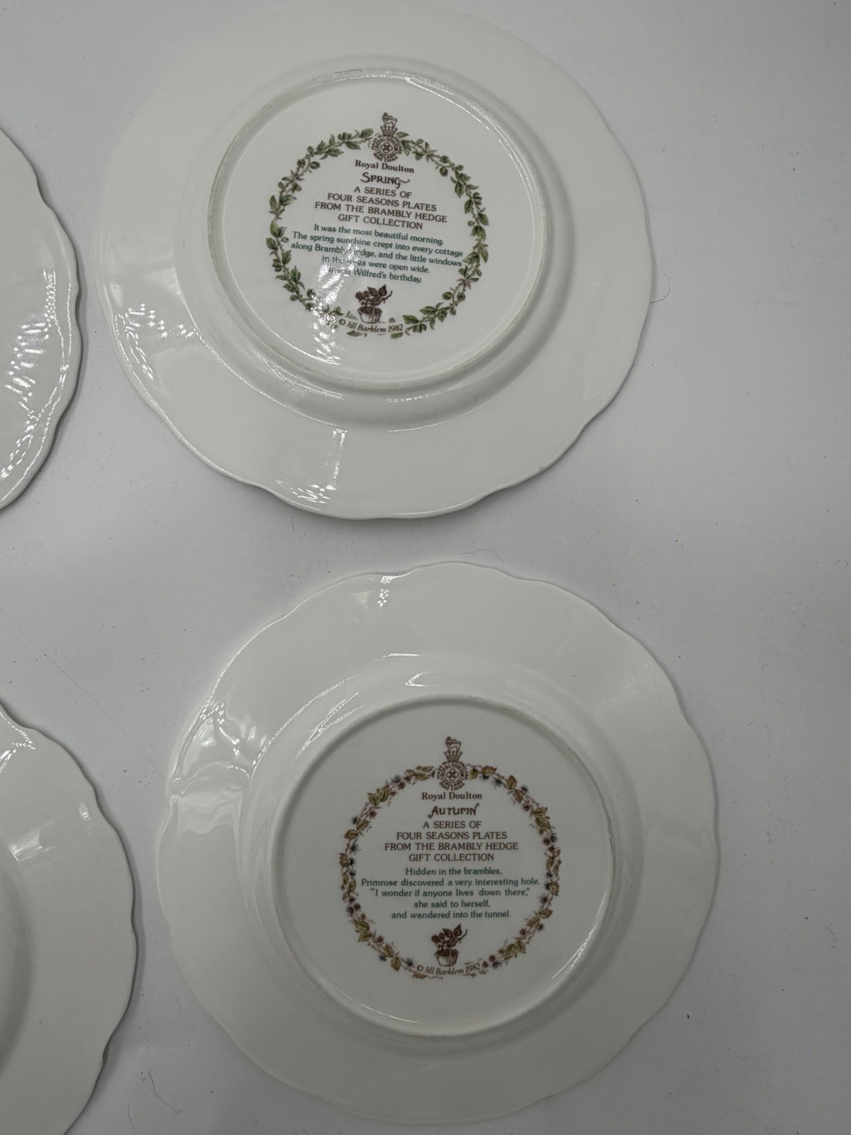 Royal Doulton Brambley Hedge Four Seasons Collection (set of four plates) 6 1/4″