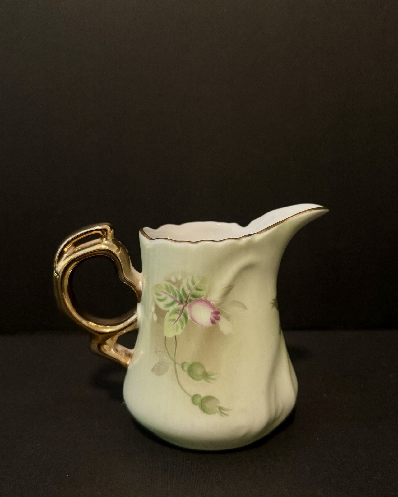 Vintage Lefton China Rose Tea Set 4 Pc Teapot Creamer Sugar Cup Hand Painted