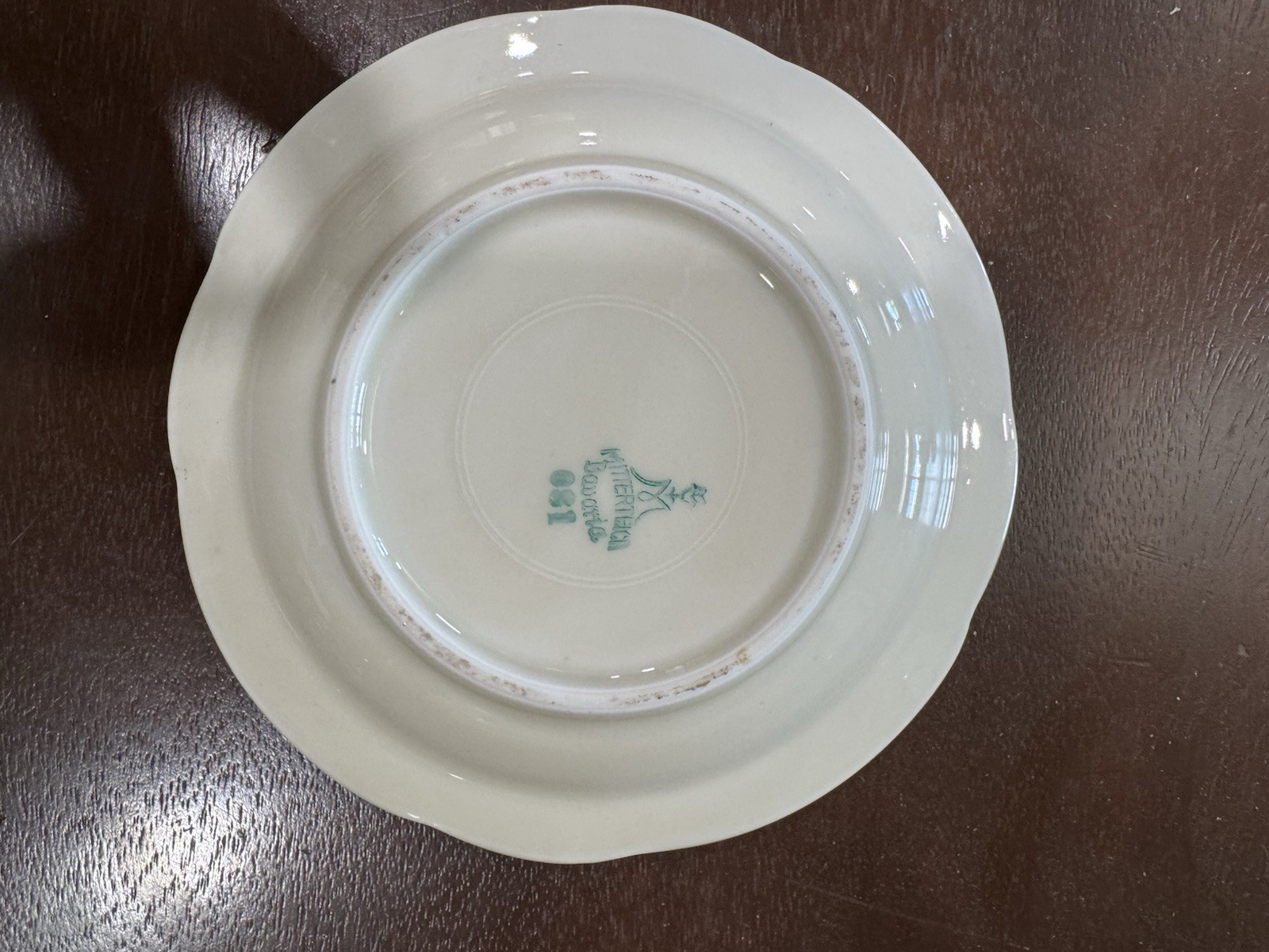Two Mitterteich Bavaria Porcelain Dish with Floral Design Gold Trim Vintage
