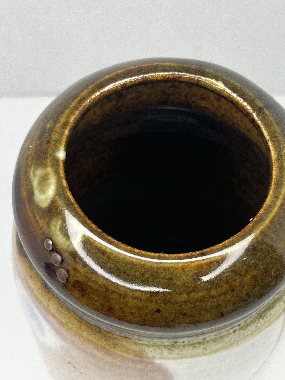 Vintage Raymond Serrano Signed Studio Art Pottery 9” Vase Glazed Ceramic Seattle