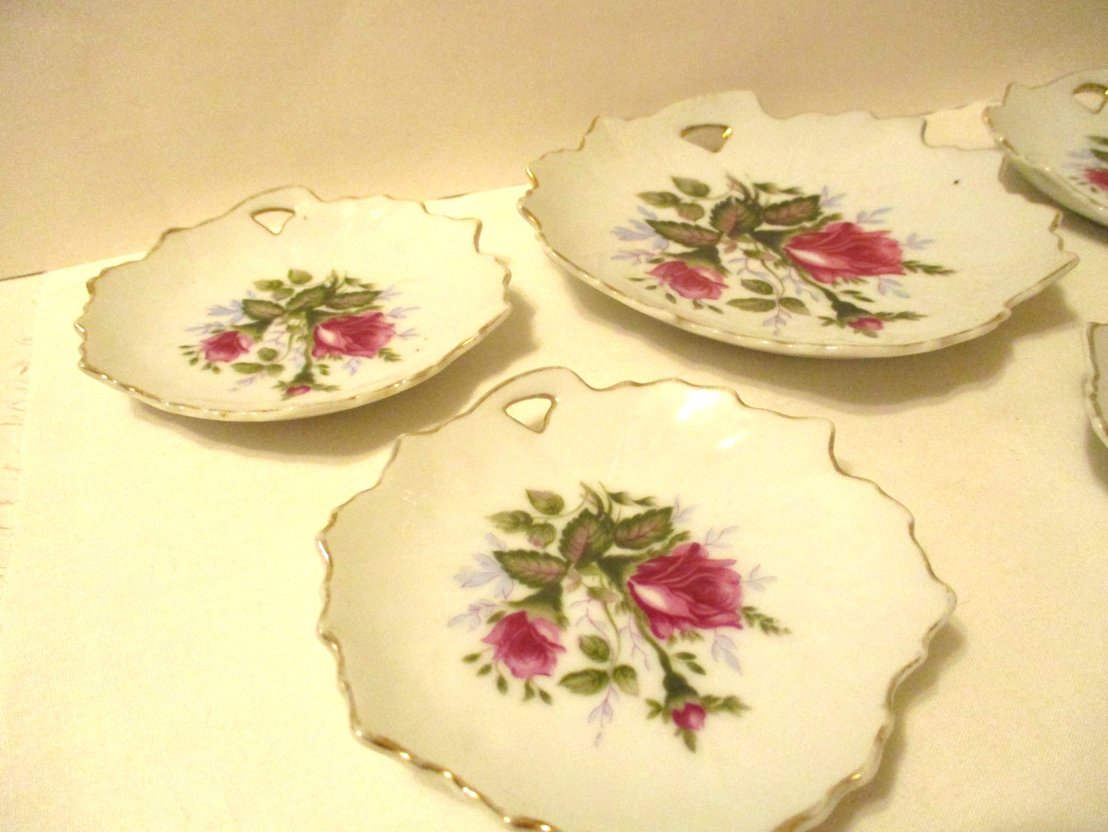 Set of 5 Ceramic Nut Candy Server Dishes Vintage