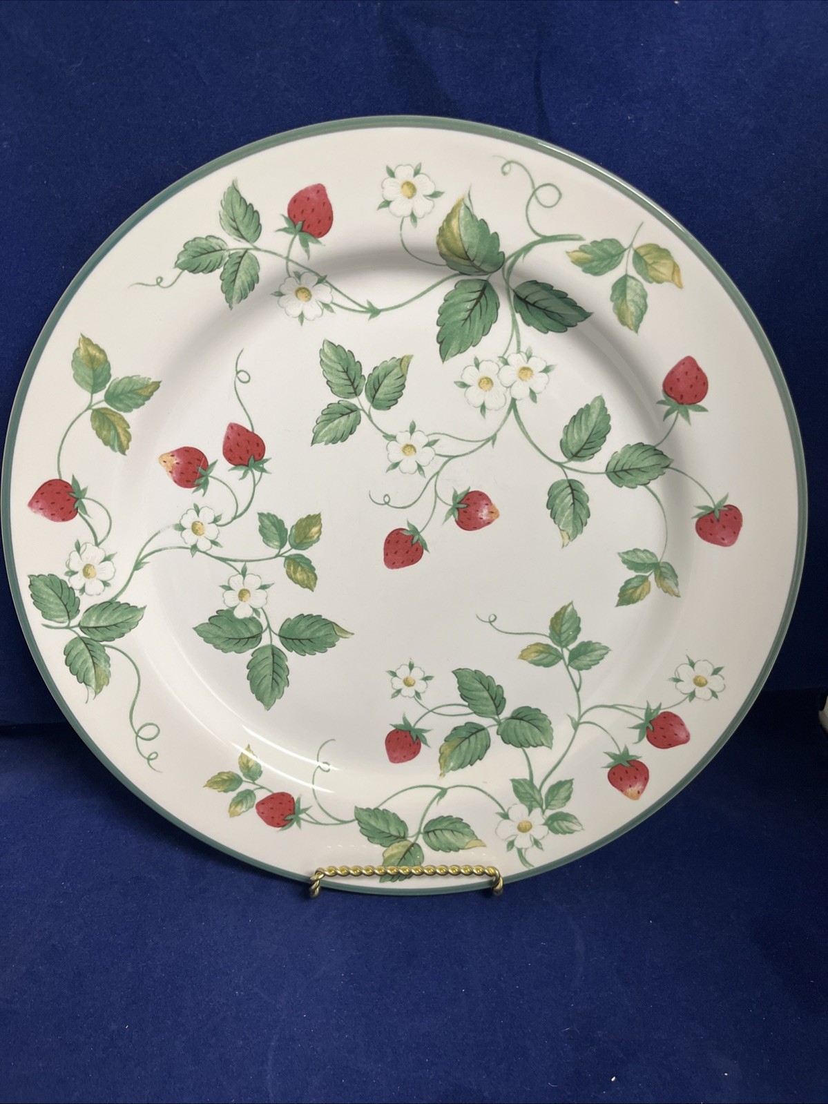 International Tableworks Stoneware STRAWBERRY FAIR Dinner Plate(s) 11″