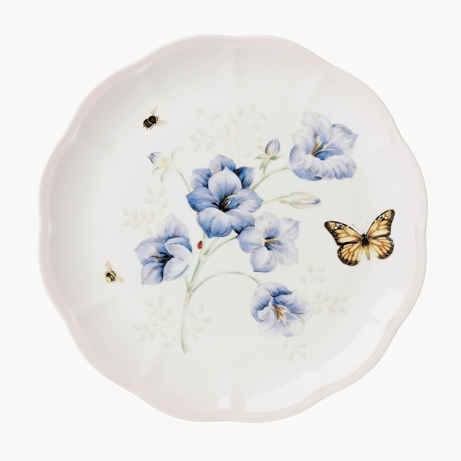 Butterfly Meadow Pink 12-Piece Dinnerware Set, Service for 4, Porcelain