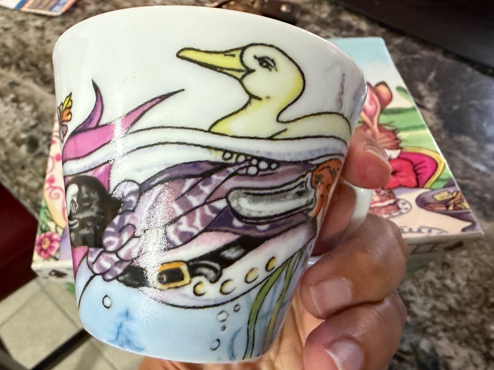 Alice in Wonderland’s Tea Party Set of 2 Cardew Design Mugs Saucers In Box 2011