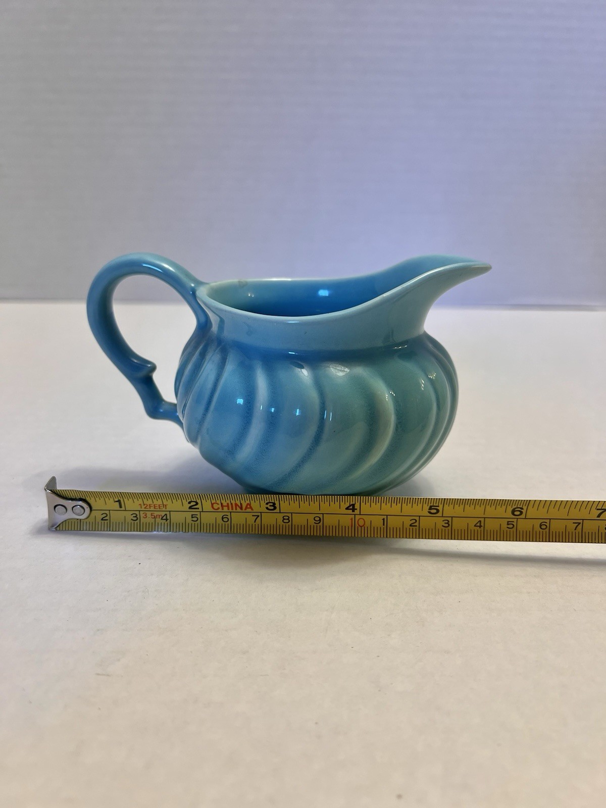 GMB Franciscan Coronado Aqua Glossy Creamer Gladding McBean Pottery 1936-1938