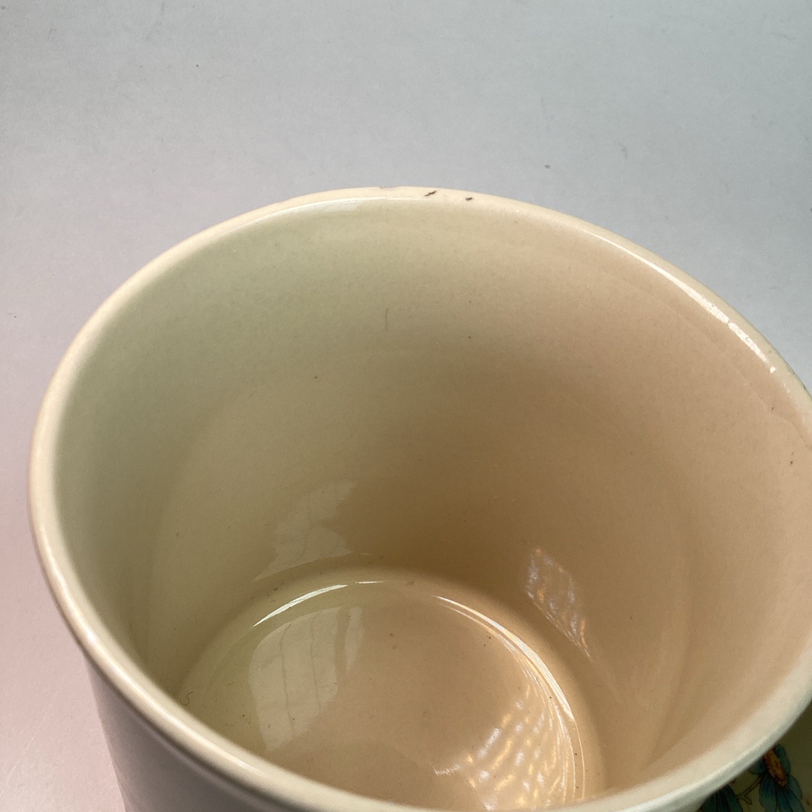 Vintage Japan Stoneware Wildflower Wheat Mugs Set Of 4 Ivory Coffee Cups Floral