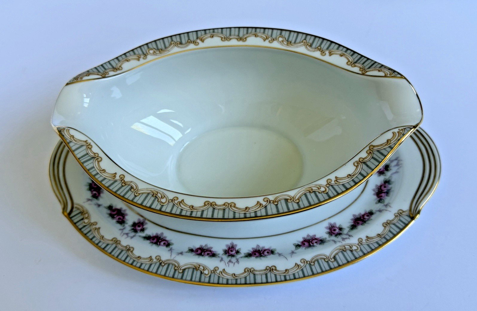 VTG Noritake RIDGEWOOD 5201 Serving Pieces *LOT OF 4* Japan Platter Bowls Gravy