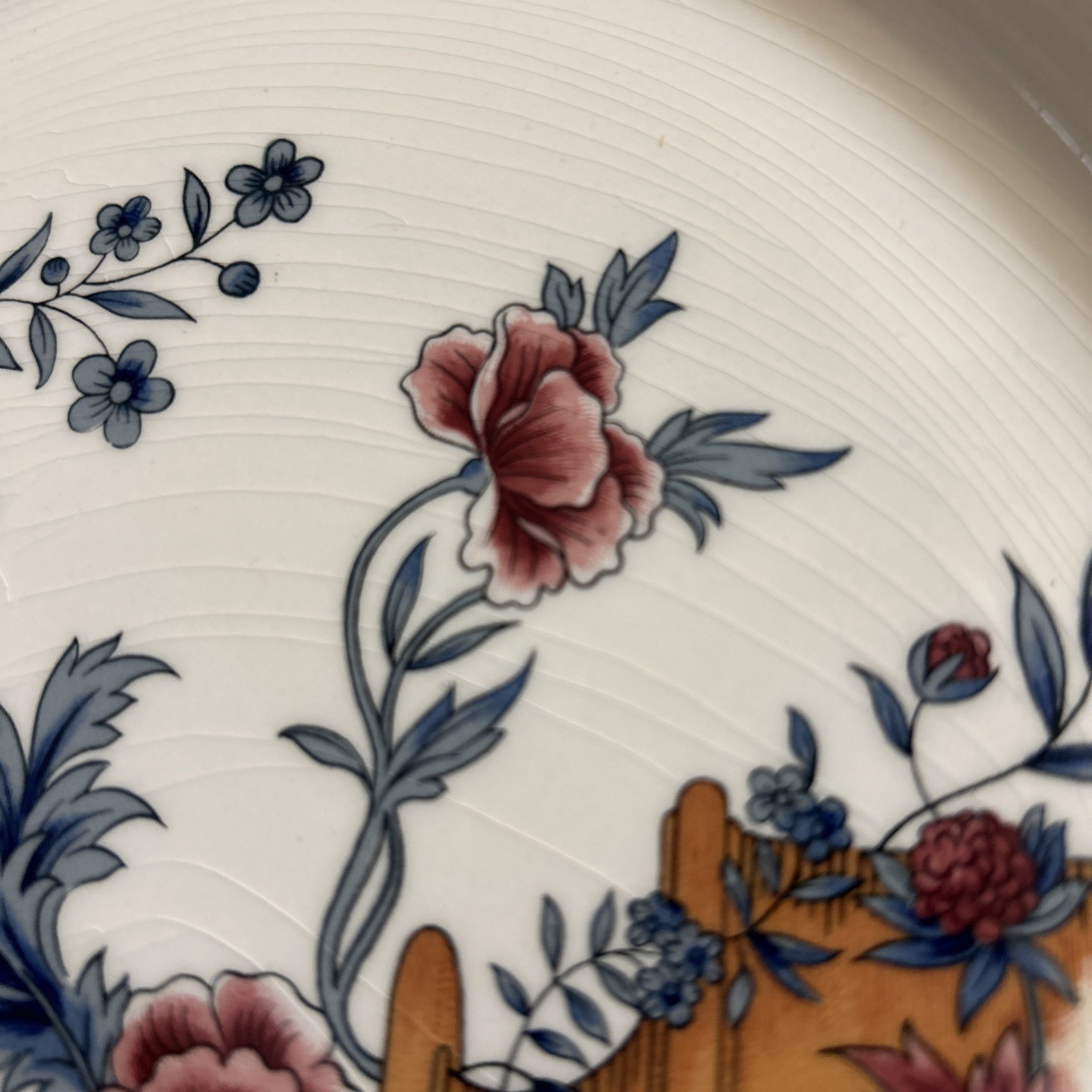 Wedgwood Williamsburg Potpourri Serving Platter 15.5 x 12 Has Crazing Buy*As Is*