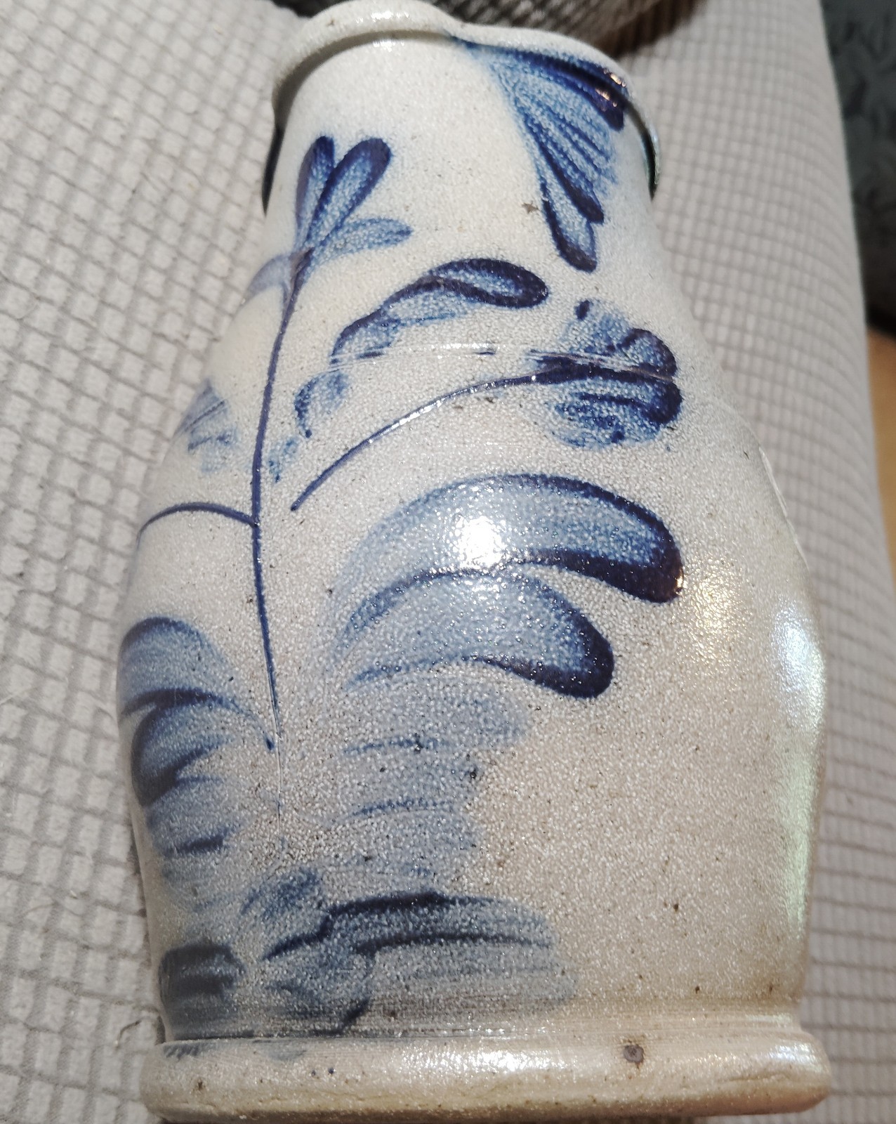 Vtg 1988 Rowe Pottery Works, Hand Made, Salt Glazed pitcher AARFAC Rooster