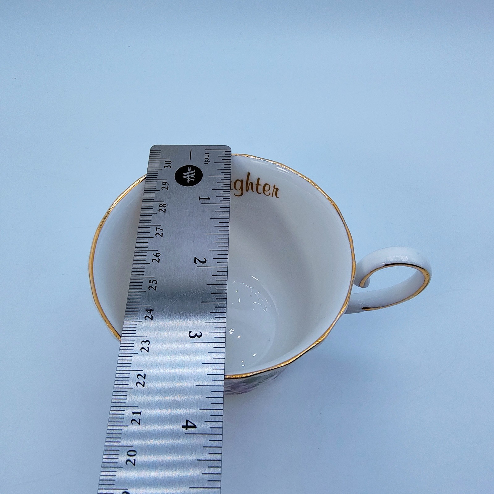 Vintage Staffordshire Collection Daughter Teacup & Saucer Violets Floral England