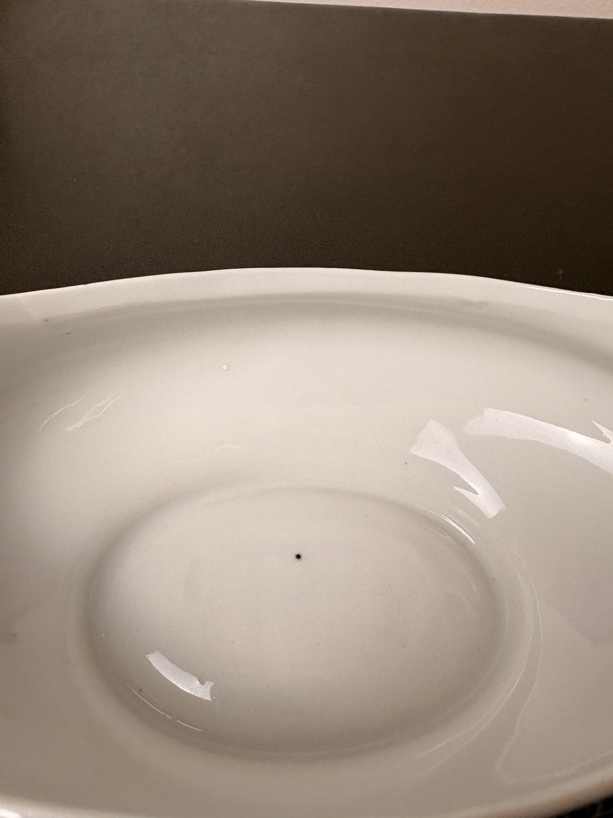Blue & White Floral Oval Casserole Dish 9 in Glossy Finish.