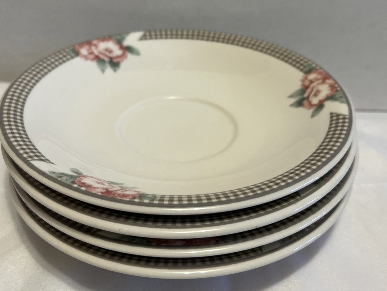 4 Noritake Keltcraft Ireland Terrace Cafe saucers 1994-1997 6 1/4 Inches