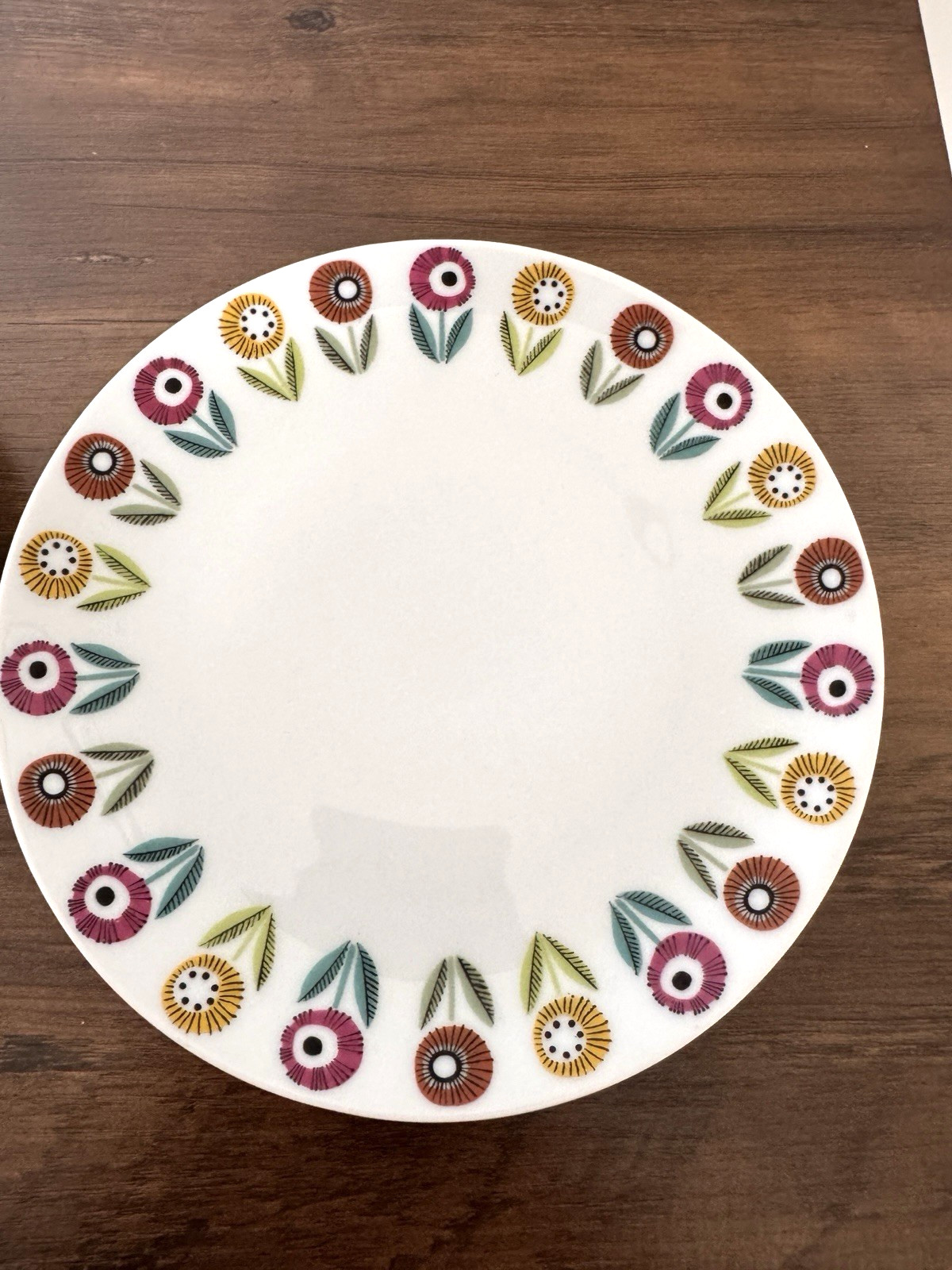 2 Bread Plates-Bellis Pattern-7 Inches-Upsala Ekeby-Sweden-1950/60s