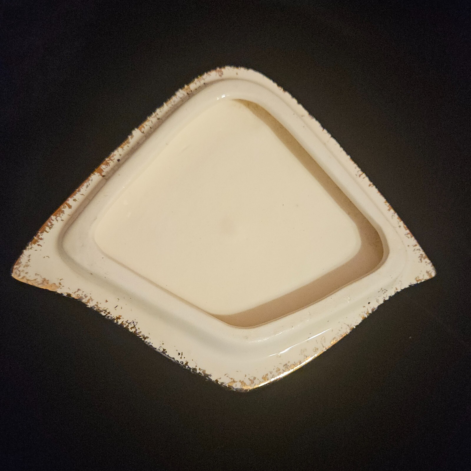 MCM California Pottery Divided Chip Covered Dip Serving Dish WD1570 16″