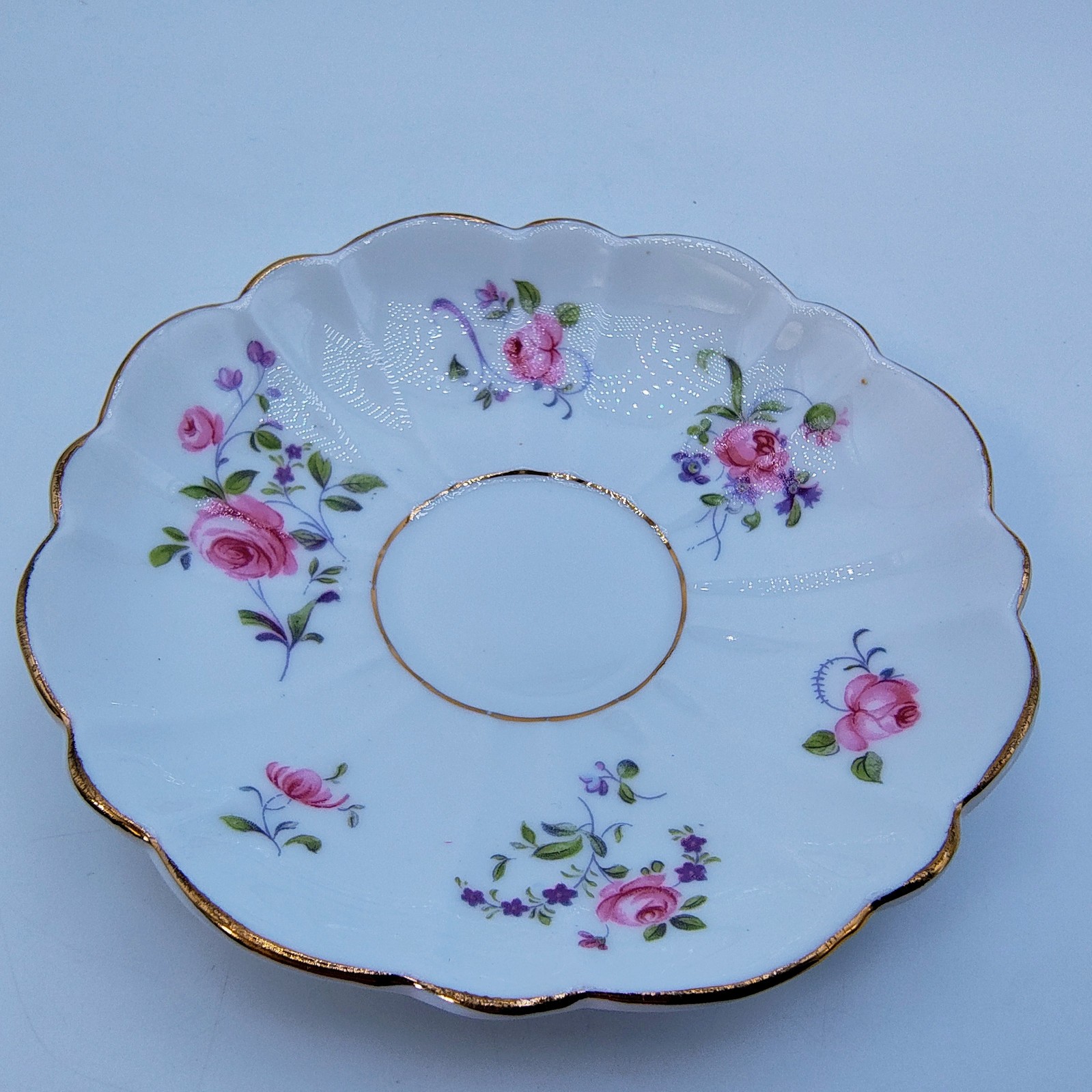 Vintage 1950s Victoria C & E Teacup & Saucer Pink English Rose 1164 Bone China
