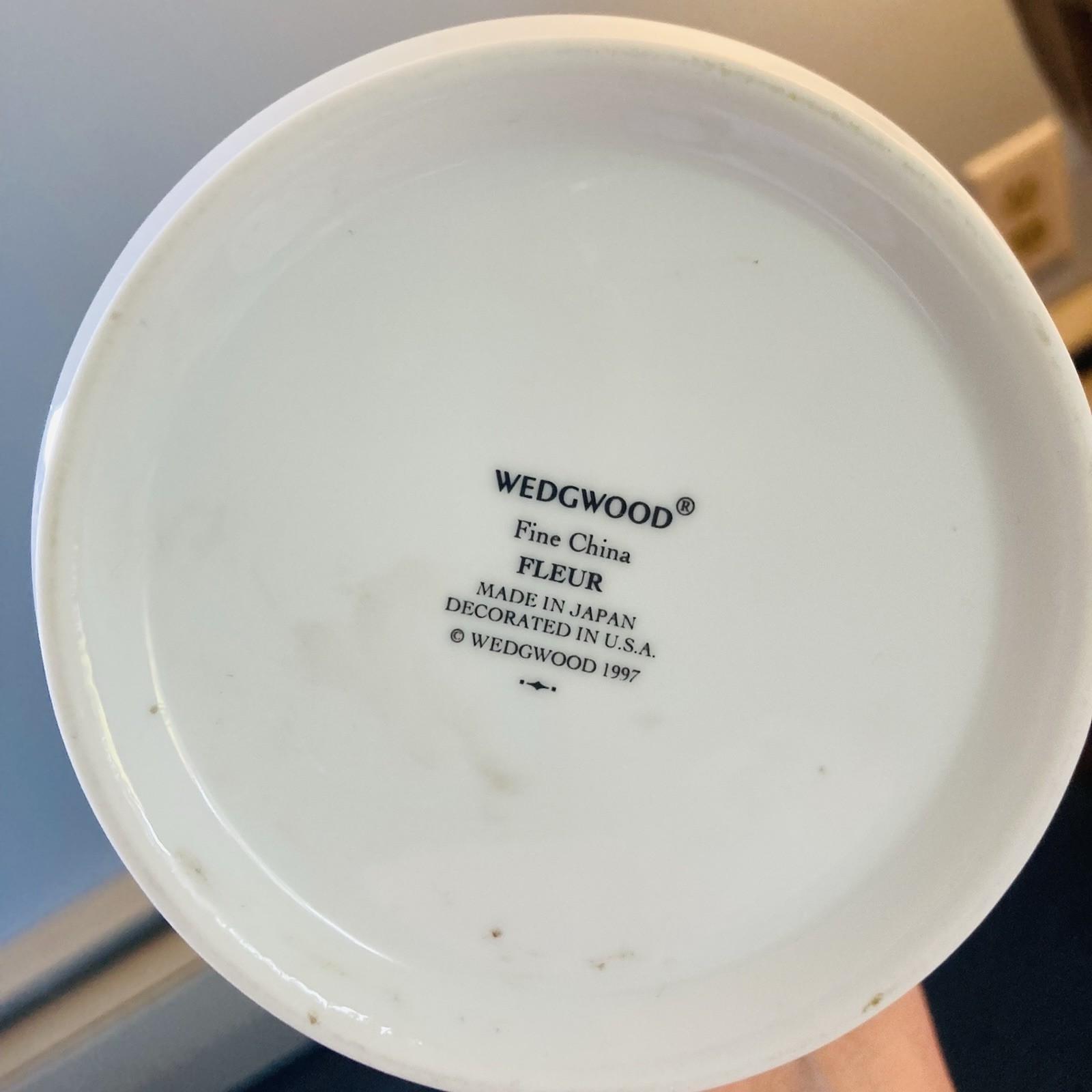 Wedgwood China Fleur Pattern Oval Serving Bowl And Pitcher 1997