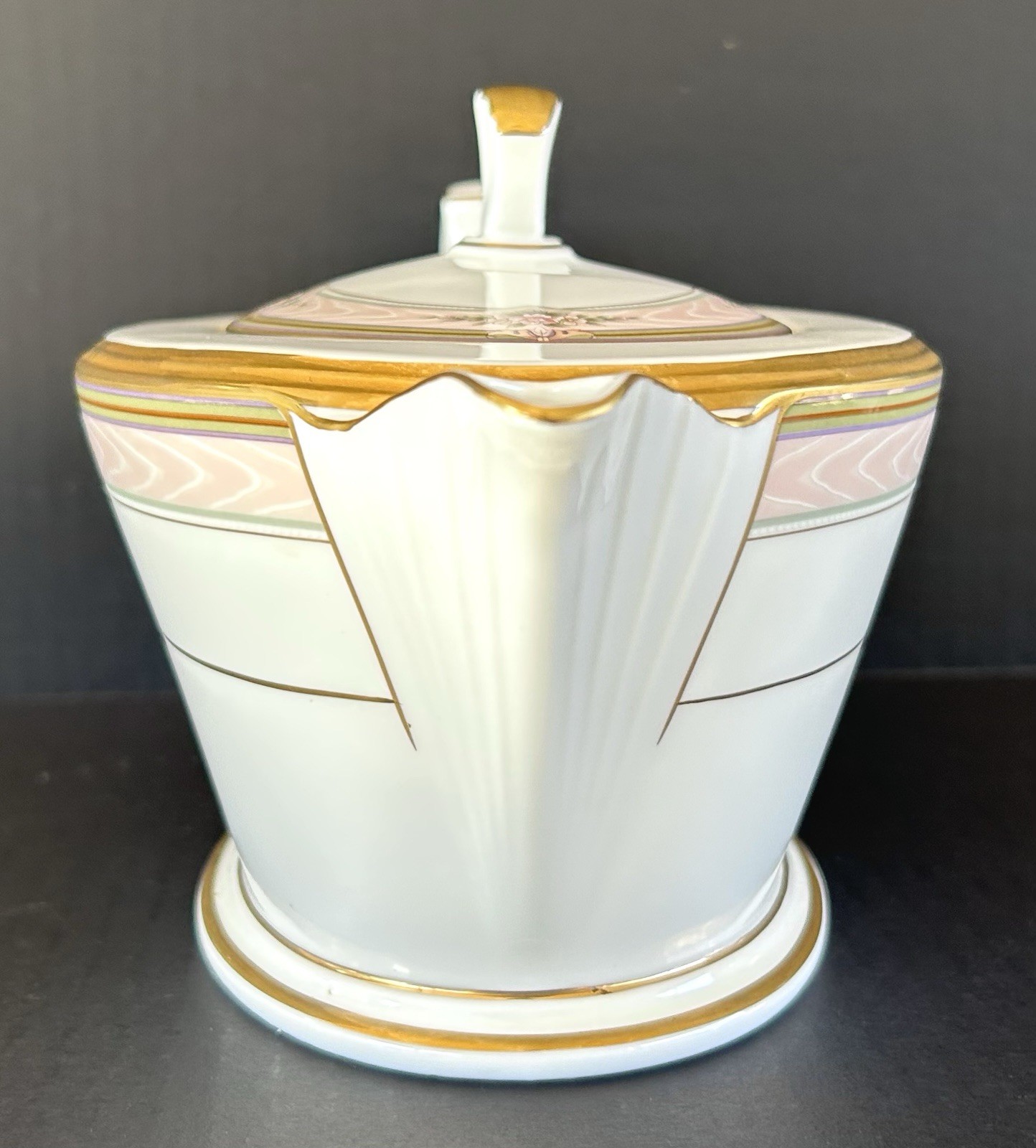 Noritake Bone China Romanticize Teapot Pot Pink Floral Band
