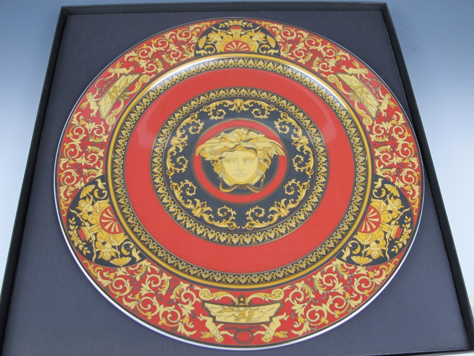 Versace Rosenthal Medusa Red Service Plate (Charger) 12″