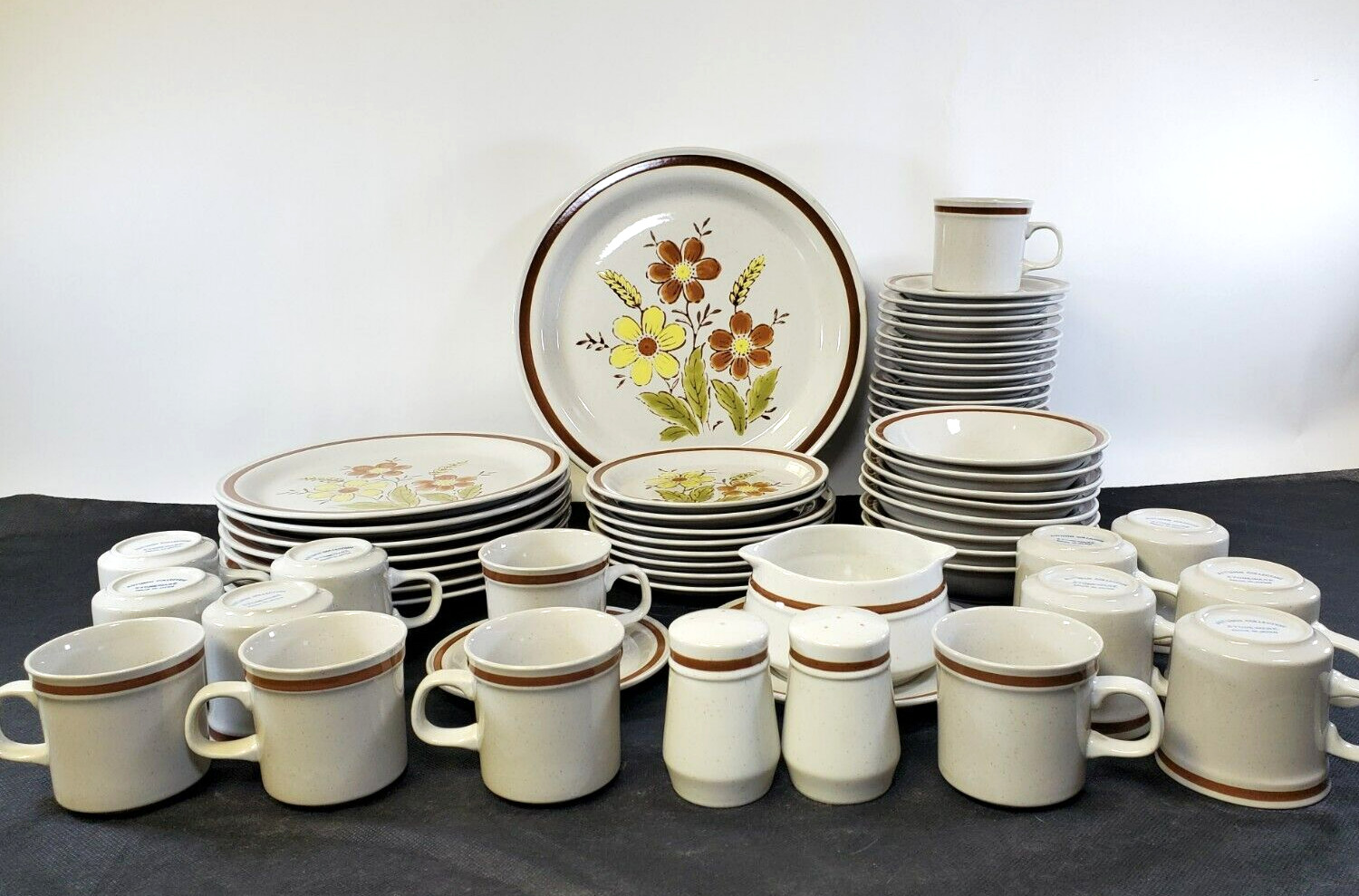 VTGE Autumn Collection Stoneware Wheat Flower Dinnerware SOLD BY THE PIECE