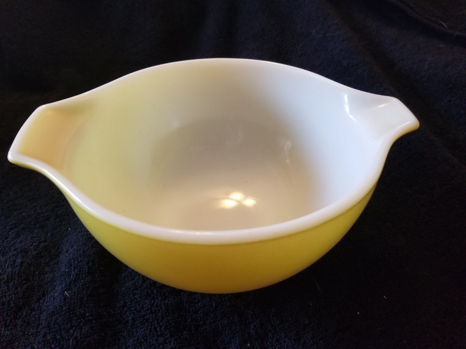 Vintage Pyrex 35 Small Yellow Cinderella Mixing Bowl Nesting 1 1/2 Pt