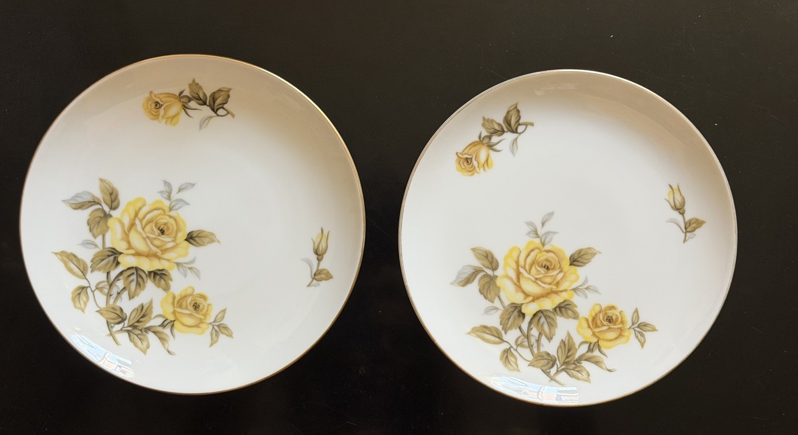 Harmony House Fine China Yellow Rose HH Sunshine Yellow Plate Set, Japan