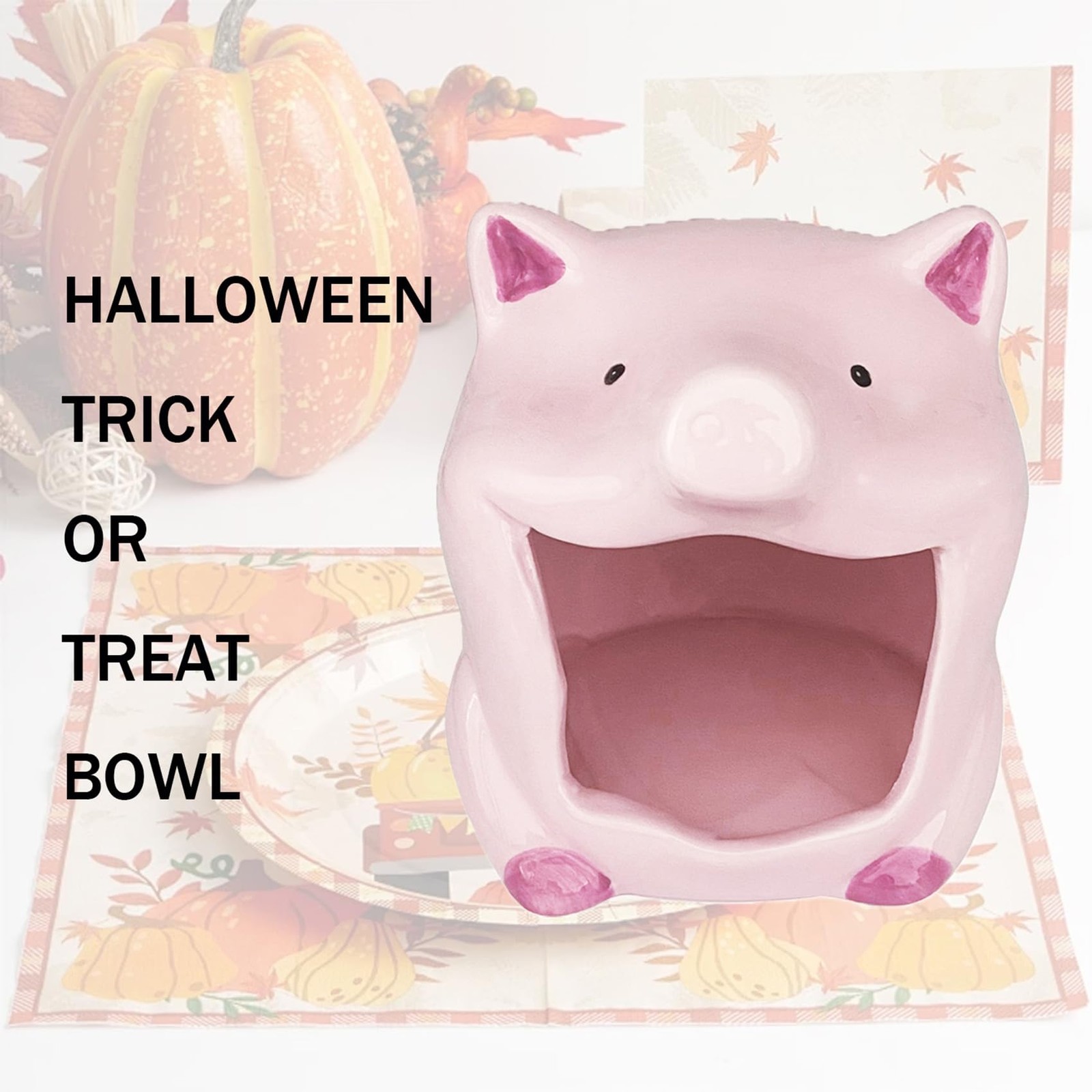 Pig Shaped Candy Bowl,Candy Servers Bowl, Cute Pig Jewelry Dish, Funny Cerami…