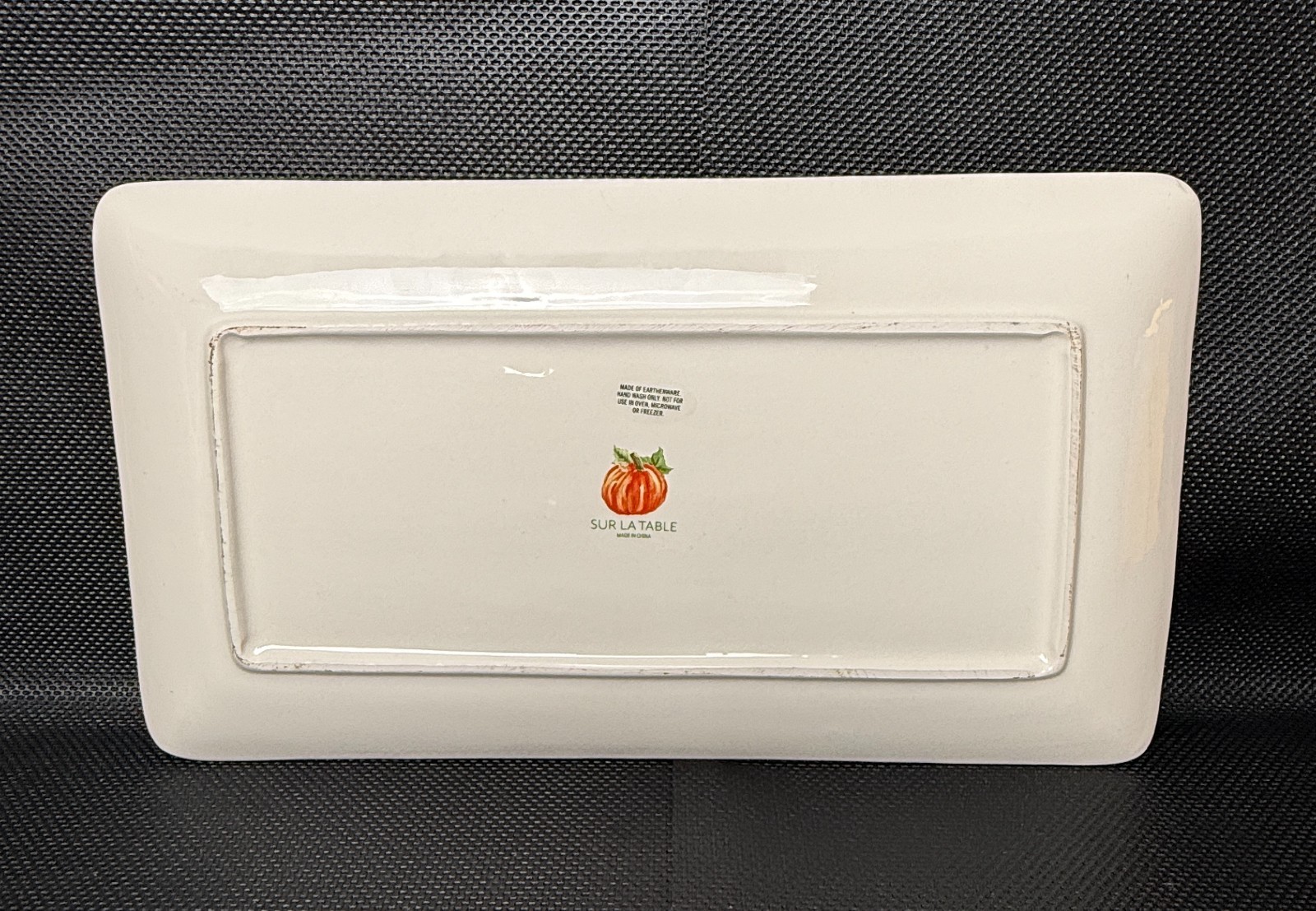 Sur La Table Pumpkin Fall Harvest Rectangular Serving Platter 14″X8″ Earthenware