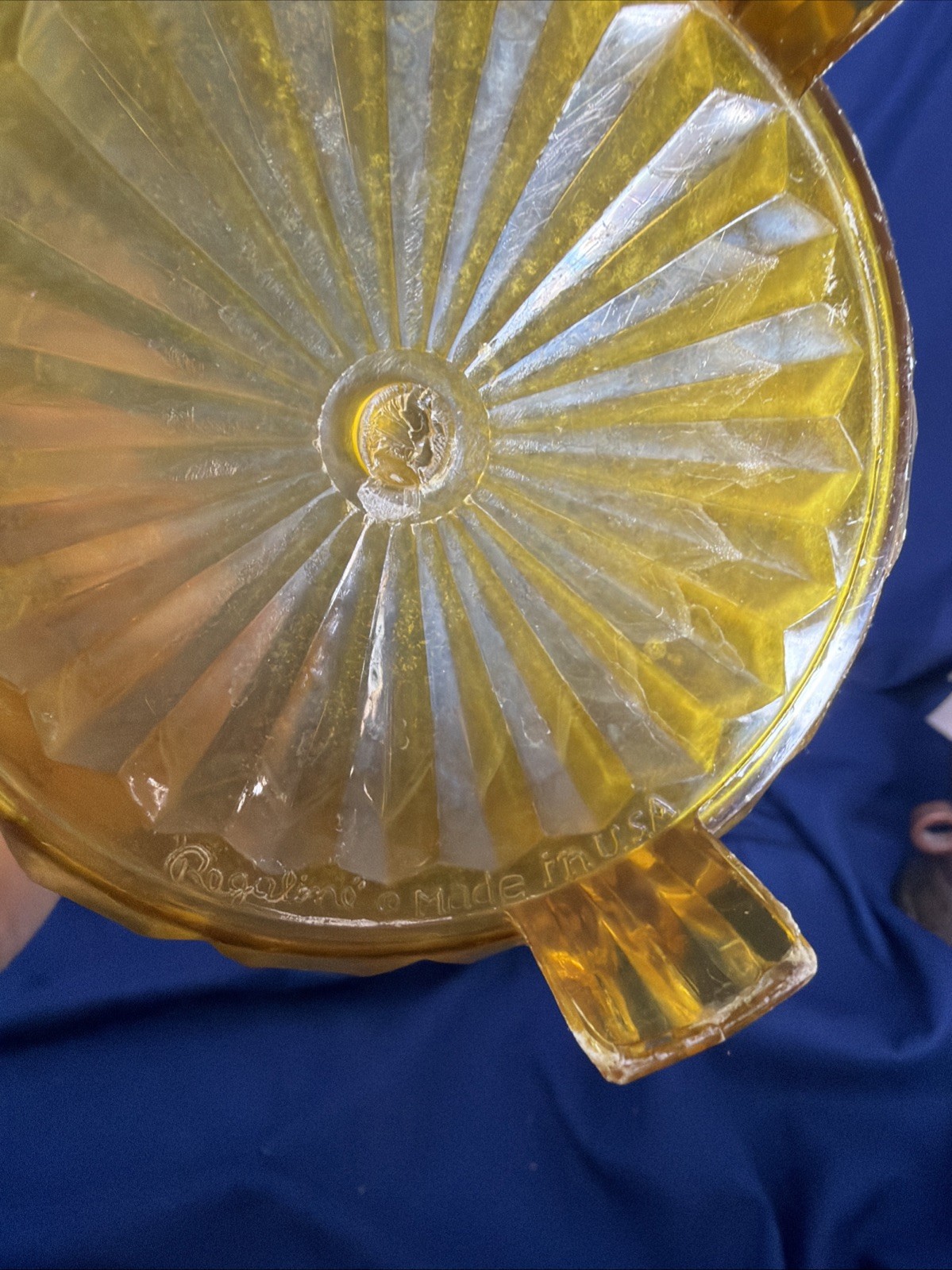 Rageline Yellow Pattern Plastic Candy Dish with lid: Vintage Style Server 8.5″