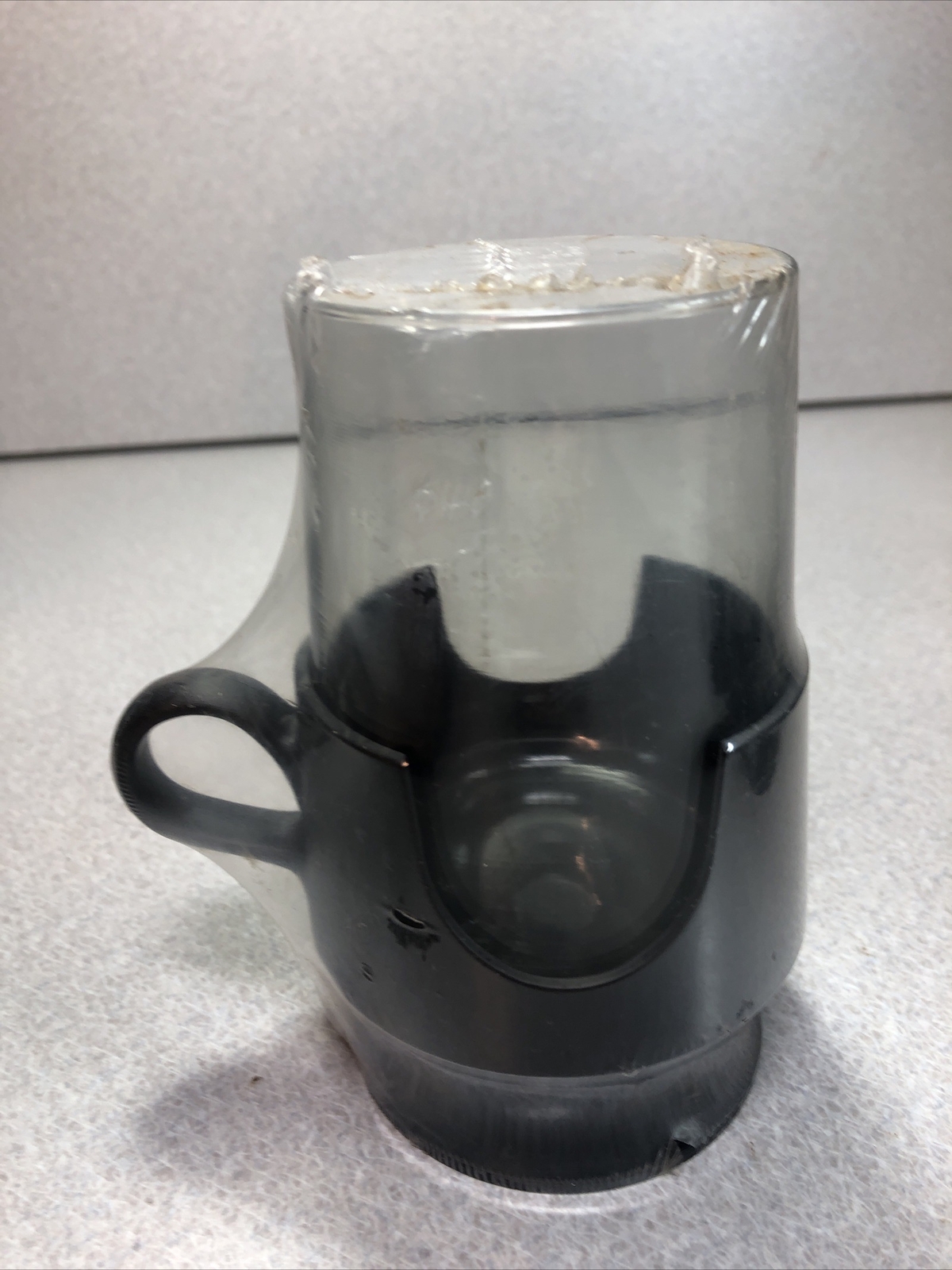 NEW Set of 7 Vintage Corning Glas-Snap Mugs Black Base Glassware 8oz Hot Cold