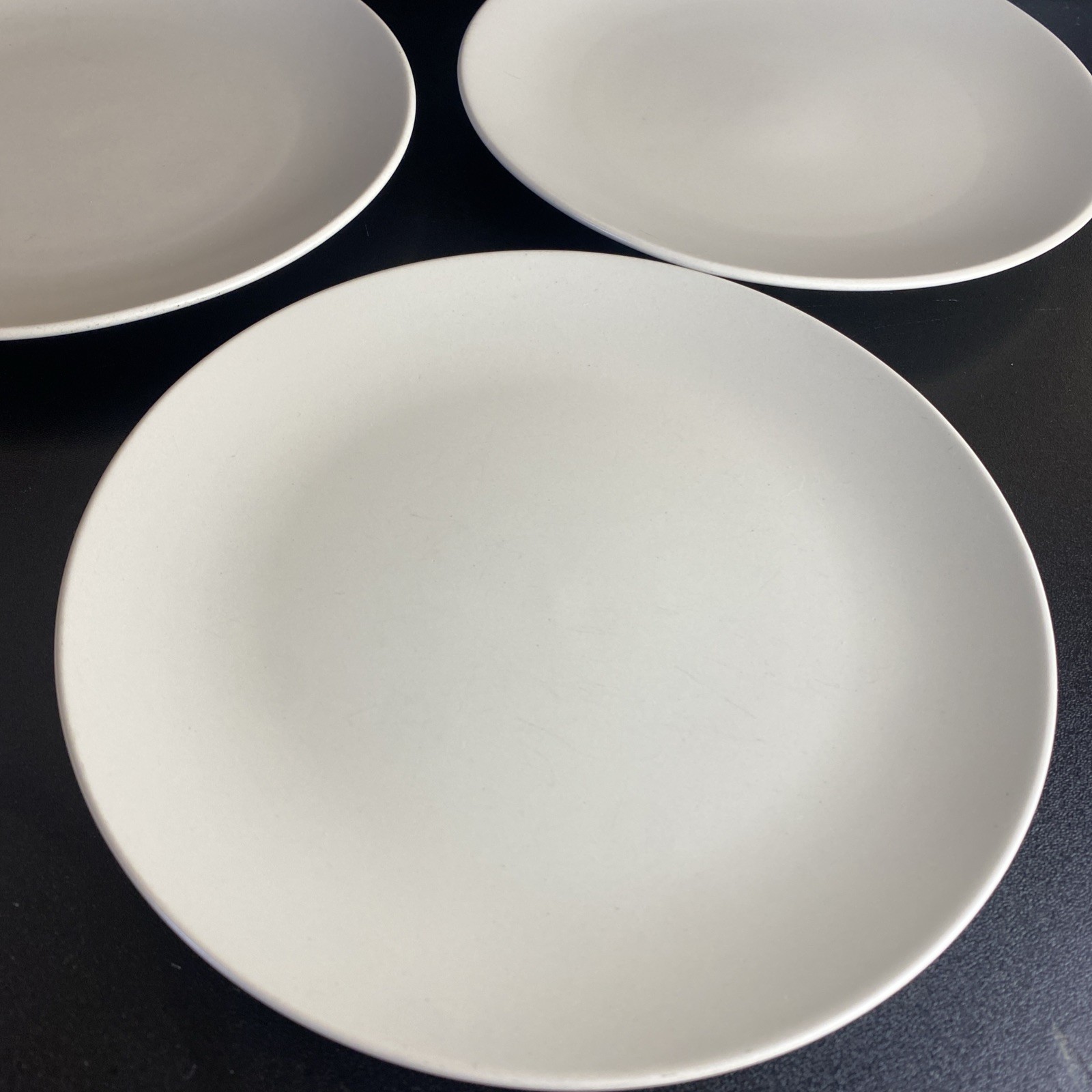 SET 6 IKEA 7 7/8″ Light Sand color Stoneware Salad Plates 10866 Matte Finish