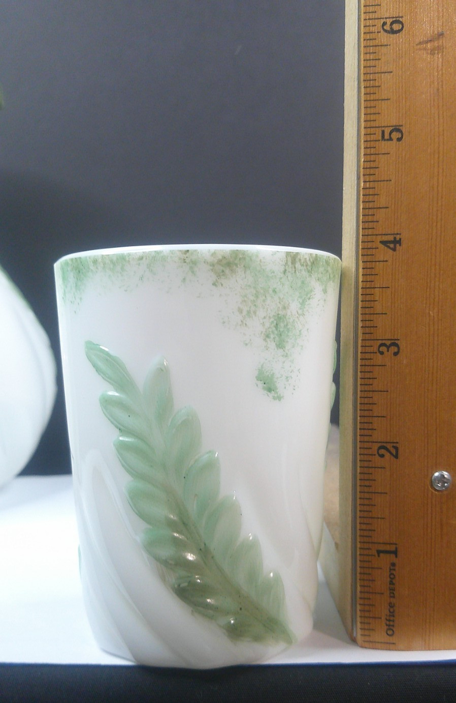 Single Leaf Swirl, Bonita Glass Co, Pitcher & Tumbler, EAPG, c1899, USA, ExCd