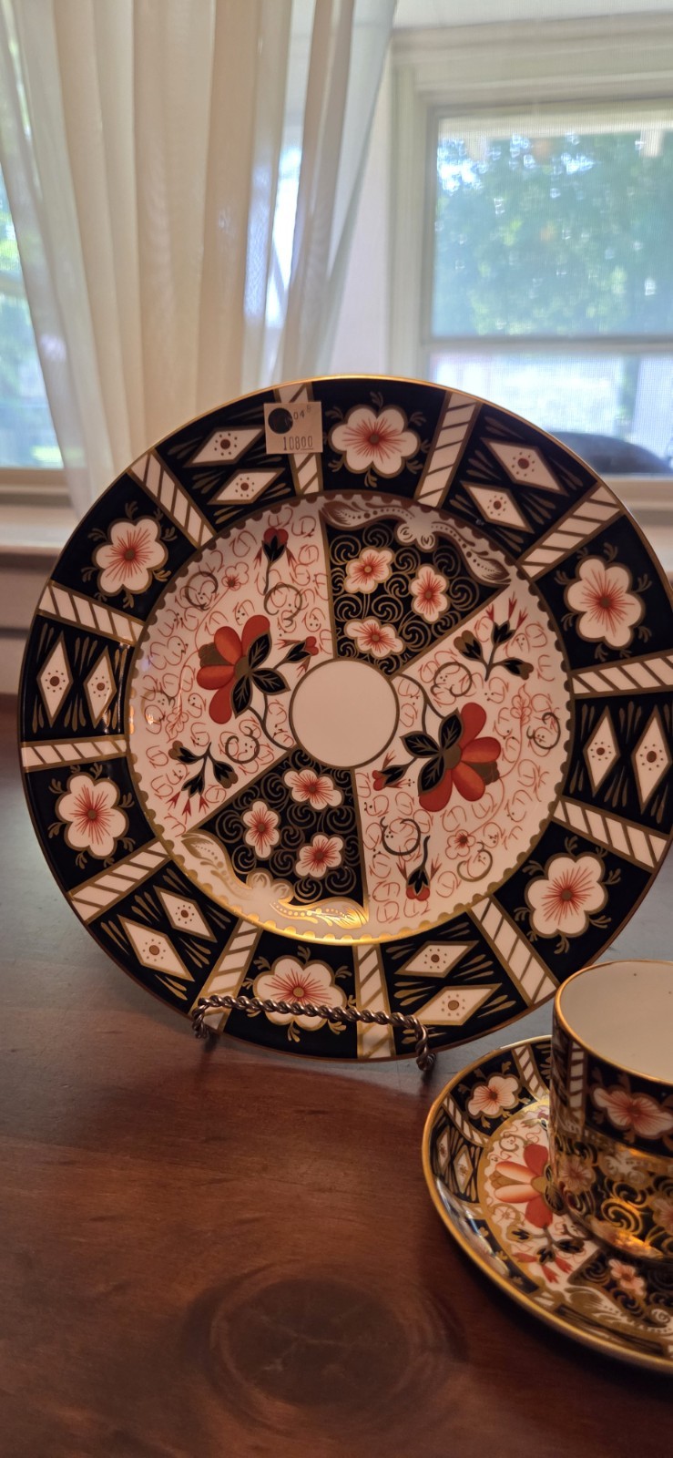 Royal Crown Derby Traditional Imari Handpainted Salad Plate Cup Saucer 3pcs