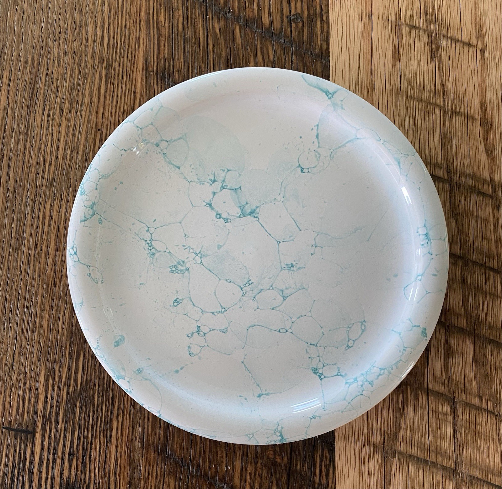 Waechtersbach W. Germany 2 Marble Collection Aqua On White~Salad Plates