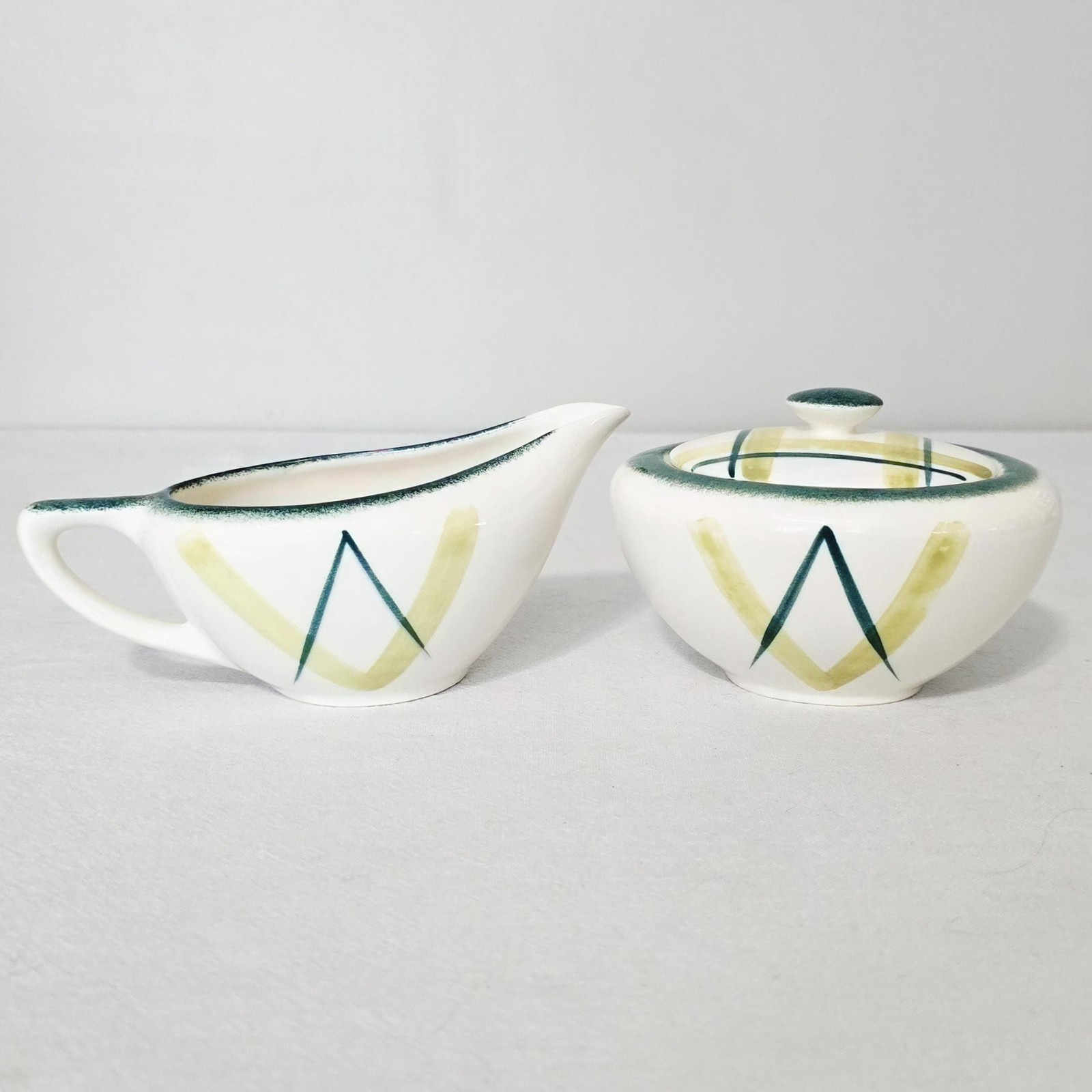 Edwin Knowles Pasadena Green Plaid Dinnerware Replacement Pieces, Mid Century