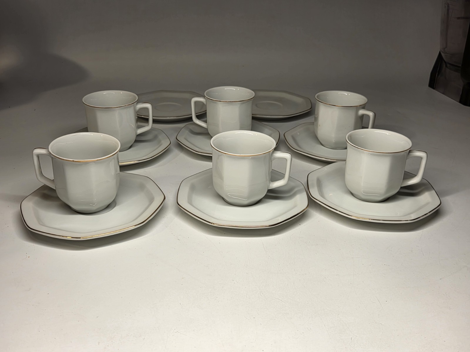 Set Of 6 Vintage TOSCANY (Japan) Guilded Demitasse/Espresso Cups And Saucers