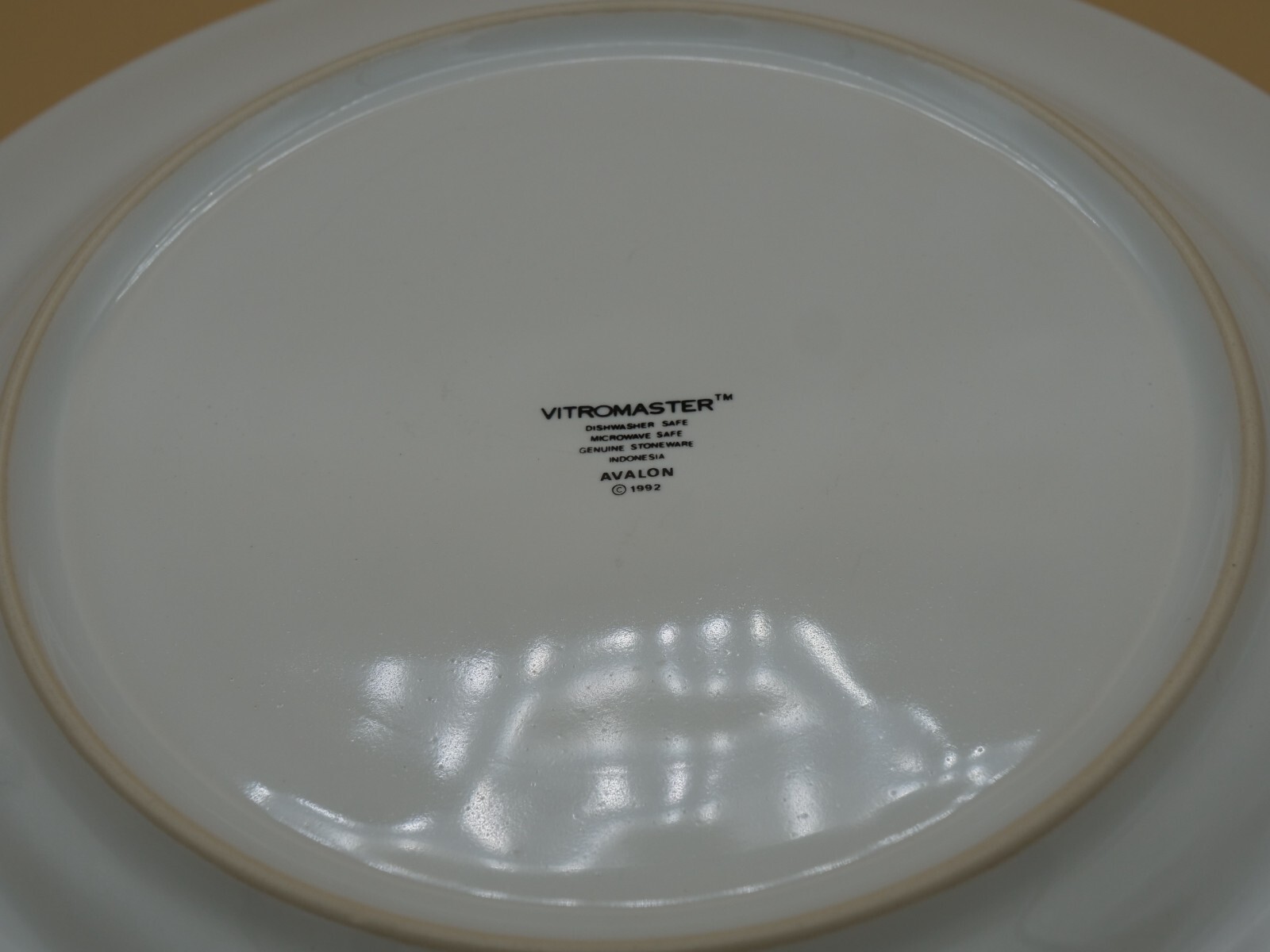 Vitromaster Avalon 1992 Fruits trim Dinner Plate 754074 Genuine Stoneware 10.5″