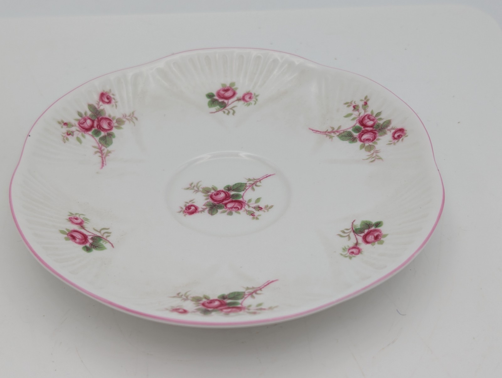Vintage Shelley England Bridal Rose Spray 13545 Bone China Creamer and Saucer