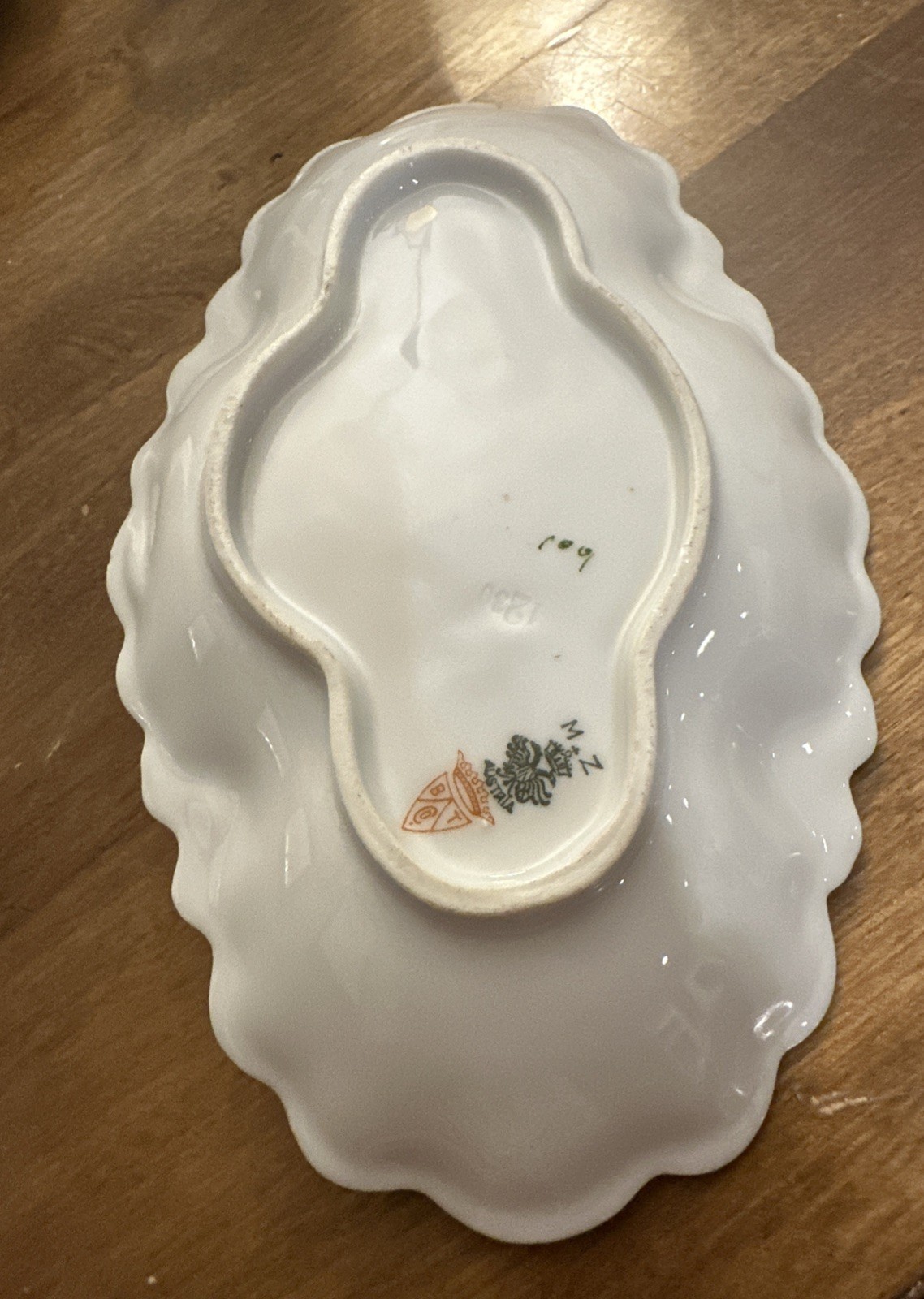Antique Porcelain Serving Dish RS Prussia 8×5″ Decorative handle