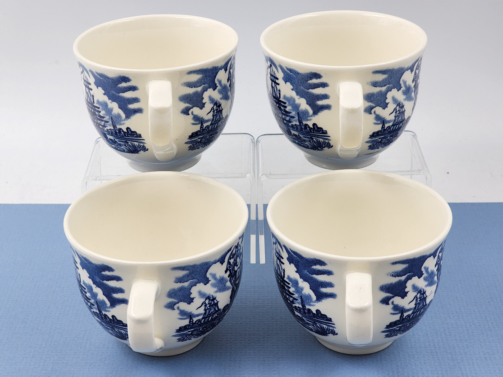 4 Meakin Sailors Farewell New York State Seal Coffee/Tea cups – Made in England