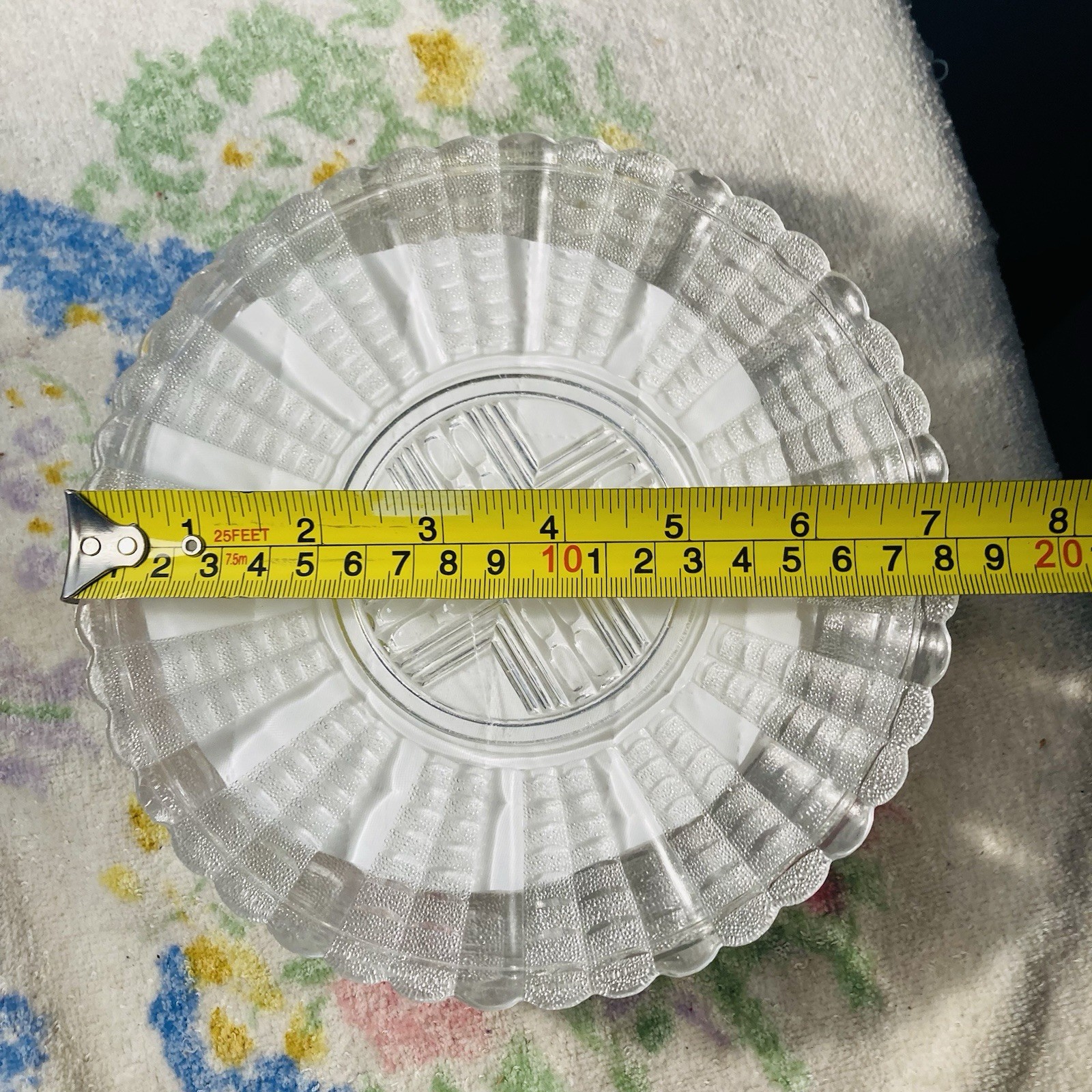 Set Of 6 EAPG Bryce Brothers Coral aka Fishscale 7” Clear Round Plates 1888