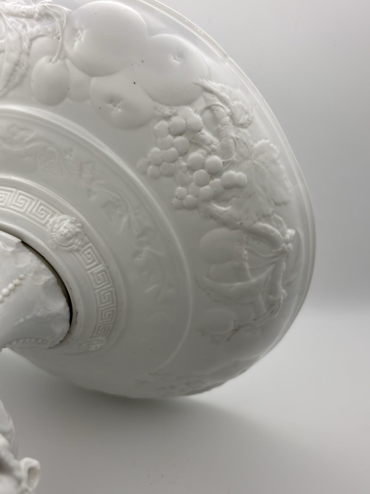 Jean Pouyat Limoges JPL White Porcelain Footed Compote Tazza 8.75″