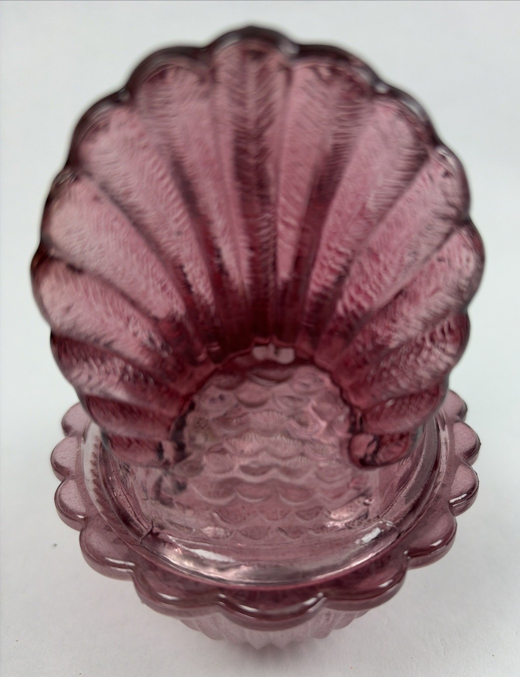 Turkey Bird On Nest Cranberry Indiana Glass Small Candy Dish – 4½” Tall