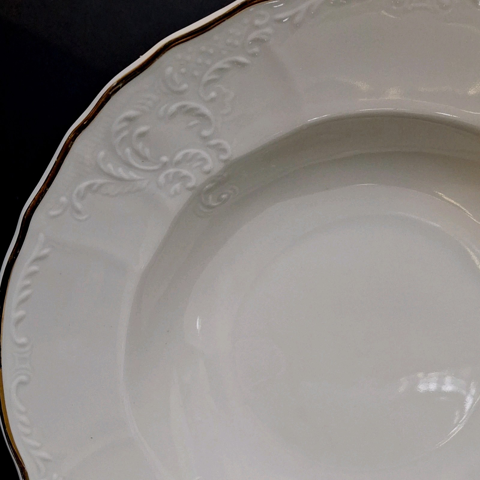Baum Bros TM Bernadotte Ivory Porcelain Luncheon Set Salad Plate Bowl Cup Saucer