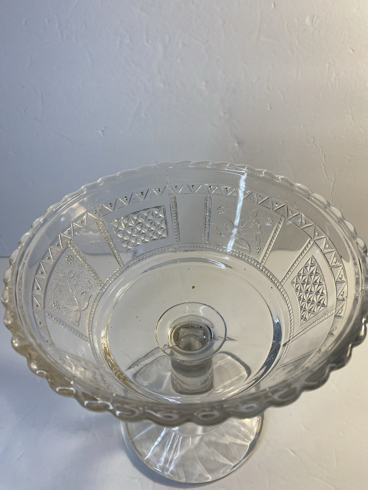 EAPG Bryce Brothers Regal (OMN) Compote AKA Forget Me Not 1883 NO LID 8” x 7” In