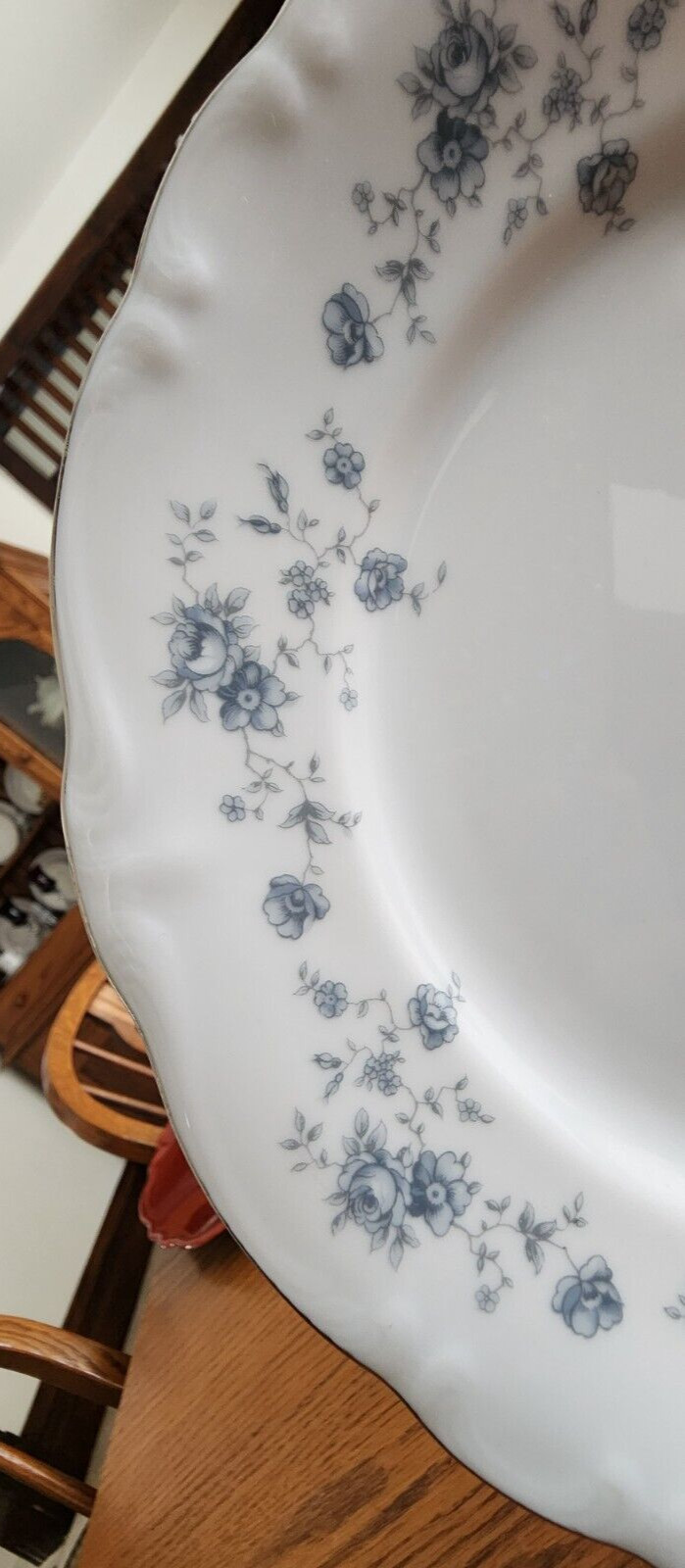 Blue Garland Dinner Plate (s) 10″ Porcelain Johann Haviland White Blue Platinum!