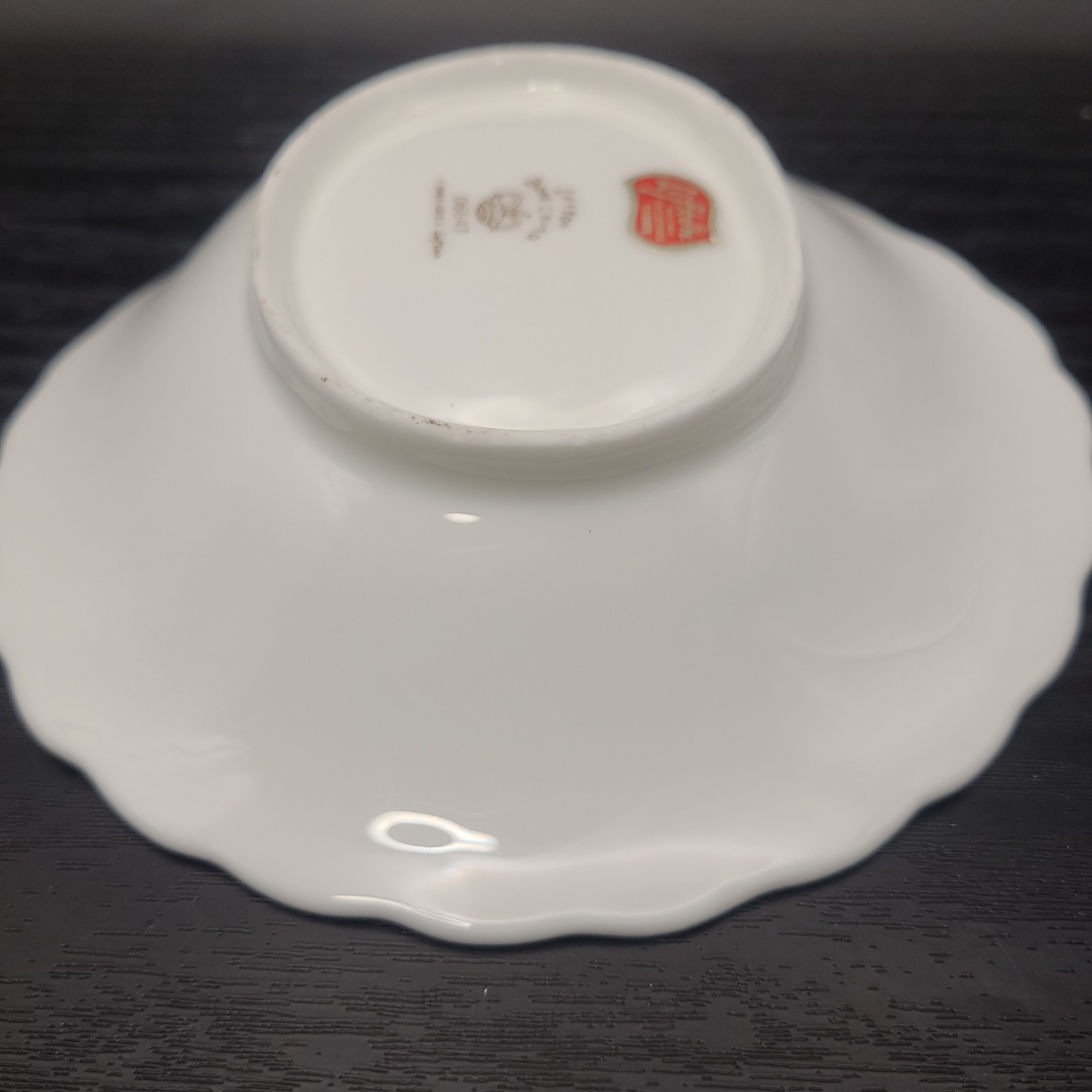 Vintage 1988 Lefton Bone China Red Cardinals & Holly Trinket Dish