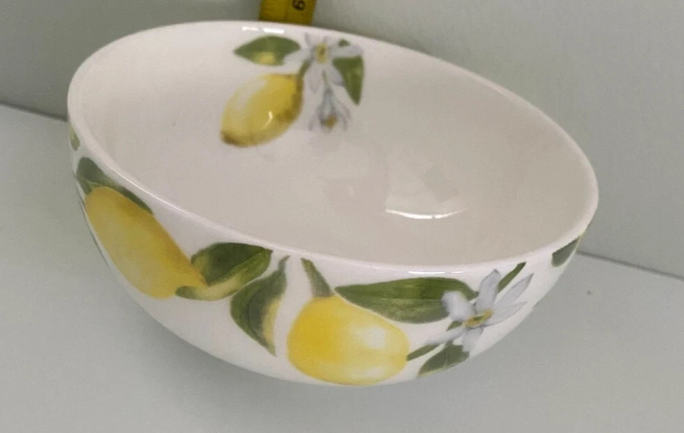 Mikasa Lemons Set of 4 Fruit Bowls Bone China 4.5″ Microwave Dishwasher Safe