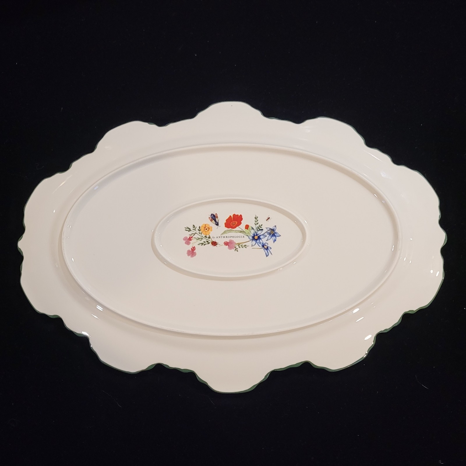 Anthropologie Eden Stoneware Platter – Floral and Insects – Ants, Firefly, Bee..